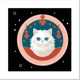 Persian Cat Xmas  Ornament, Love Cats Posters and Art